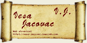 Vesa Jačovac vizit kartica
